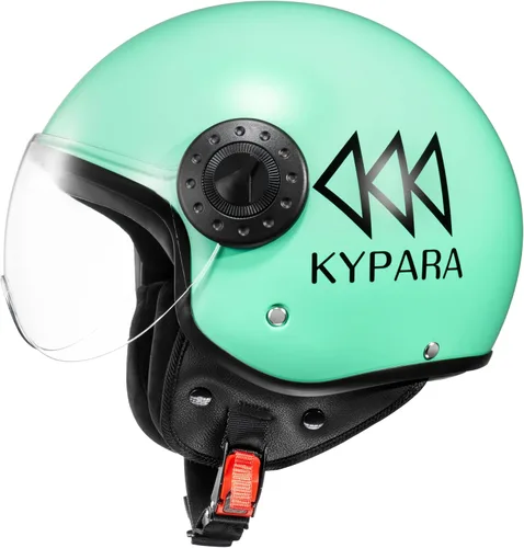 Miniatura 2 de KYPARA Casco de motocicleta de cara abierta vintage aprobado por DOT con visera, casco retro de media cara para hombres y mujeres