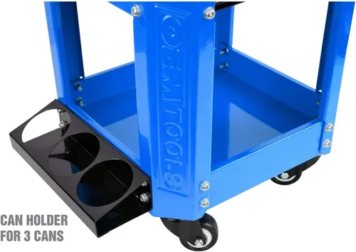 Miniatura 5 de OEMTOOLS 24996 Asiento Creeper de Taller Azul, Taburete con Ruedas con Almacenamiento de Herramientas, Taburete de Mecánico para Trabajo de Garaje