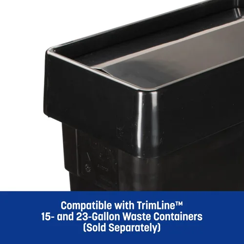 Miniatura 3 de Carlisle FoodService Products 34202403 TrimLine Tapa abatible de plástico, 20.19 x 11.56 x 4-1/2 pulgadas, 15-23 galones, color negro
