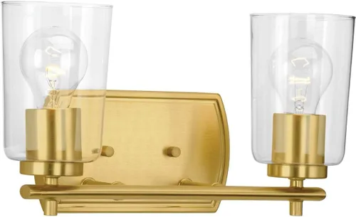 Miniatura 31 de Progress Lighting Adley Collection - Lámpara de tocador de baño tradicional con 3 luces, de cristal transparente, color negro mate, 7-5/8 x 23 Mate