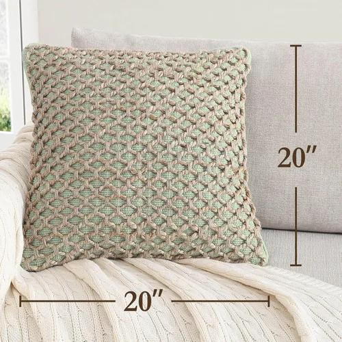 Miniatura 3 de Boho Living Jada Cojín Decorativo, Incluye Acento, Diseño Tejido Premium, Decoración de Sala de Estar, (1) Funda de Cojín de 20" x 20" con Relleno