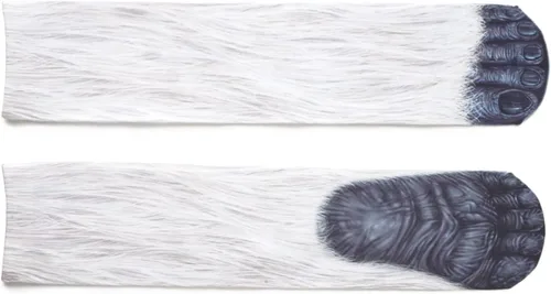 Miniatura 4 de Calcetines de patas de animales, loco diseño en 3D de patas de gatos, perros y tigres. Divertido regalo navideño para mujer u hombre adultos