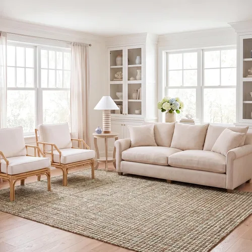 Miniatura 61 de SAFAVIEH Alfombra 9x12 - Colección de fibra natural - Grande - Marrón, Yute hecho a mano, estilo granja, textura gruesa de pelo grueso (NF447D)