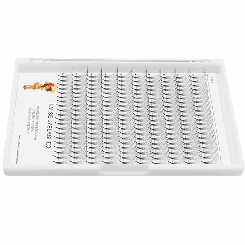 Miniatura 5 de Bodermincer Extensiones de pestañas postizas de rizo D de 0.394-0.709 in para elegir, abanico 10D, tallo largo, volumen ruso, profesional, imitación