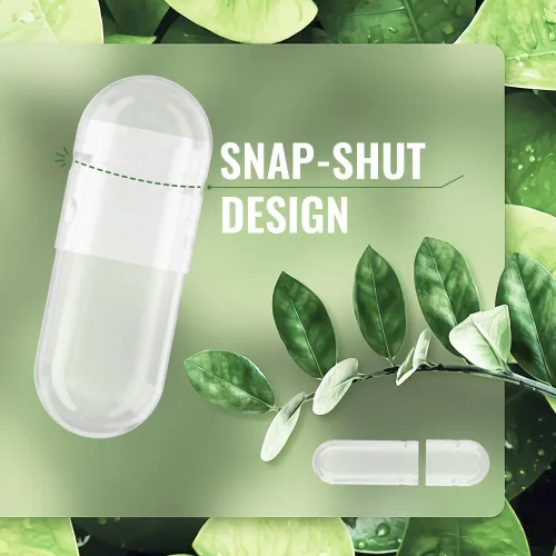 Miniatura 2 de Cápsulas de gelatina vacías tamaño 1 con 2 microcucharas – 500 cápsulas transparentes vacías – Cápsulas de píldora de gel para suplementos en polvo