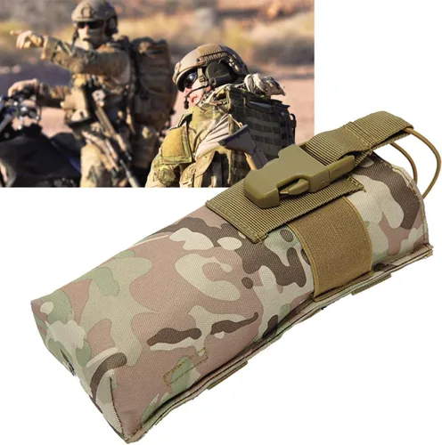 Miniatura 8 de AR-152 Soporte táctico para radio – compatible con Molle, funda de nailon para GPS, teléfono, UV-5R, radio bidireccional de 3800 mAh, walkie talkies