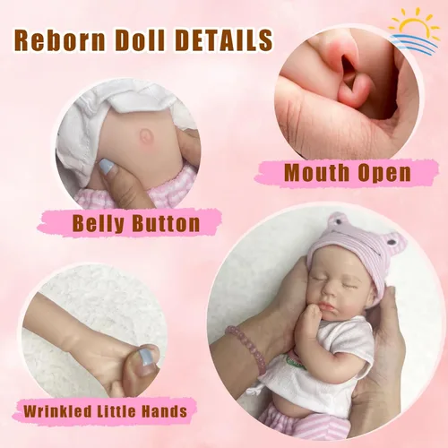 Miniatura 2 de OtardDolls Muñecas Reborn de 33cm de Silicona para Niñas, Muñecas de Cuerpo Completo, Realistas, Hechas a Mano, Pintadas, Muñecas Reborn de Silicona