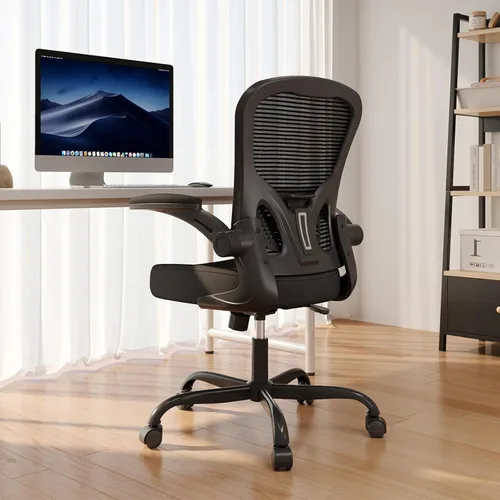 Miniatura 2 de Silla de oficina, sillas de escritorio ergonómicas de 330 libras de capacidad, silla de computadora de malla con respaldo alto con reposabrazos Negro