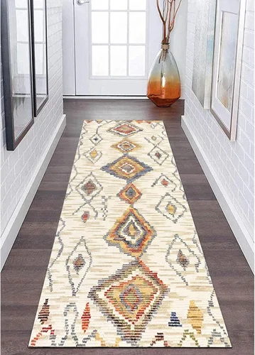 Miniatura 5 de Alfombra de pasillo, moderna y lavable, alfombra larga para pasillo, cocina, dormitorio, sala de estar, balcón, paso, antideslizante, 47.2 x 177.2