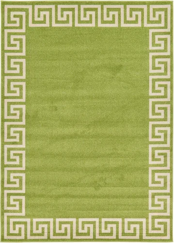 Miniatura 37 de Unique Loom Athens Collection - Alfombra clásica geométrica con diseño de borde moderno, 2 x 3 pies, color carbón/beige