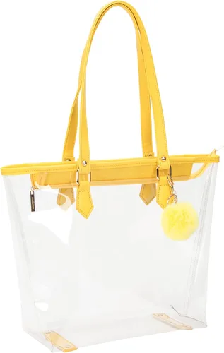 Miniatura 9 de Bolso de hombro transparente grande con colgante de felpa
