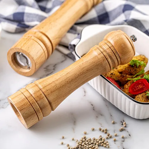Miniatura 9 de Juego de molinillo de pimienta de madera Kit de molinillo de pimienta Manual Molinillos sólidos con molinillos de cerámica ajustables fuertes
