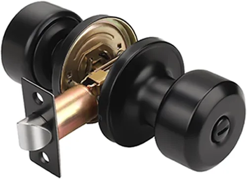 Miniatura 15 de KNOBWELL Paquete de 4 pomos de puerta cuadrados modernos para paso, pomos de puerta interiores, manija de puerta de pasillo y armario, color negro