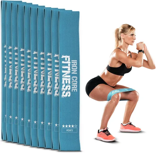 Miniatura 12 de Fabric Mini Resistance Bands Sets for Trainers, Bootcamp, Gym for Men and Women in Fun Colors - Ebook, Videos and Workout Chart Included by Iron