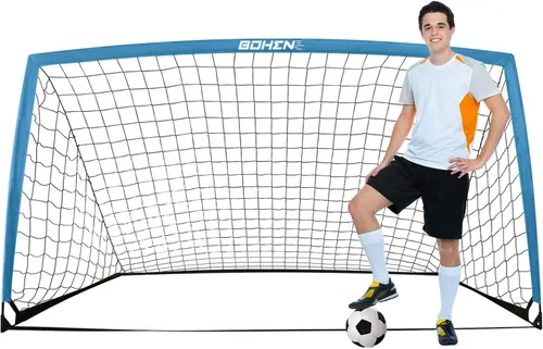 Miniatura 22 de BOHEN 6x4 FT / 9x5 FT Kids Soccer Goals with Carry Bag, Portable Folding Soccer Net for Backyard Training, Indoor/Outdoor Use for Youth and Adult