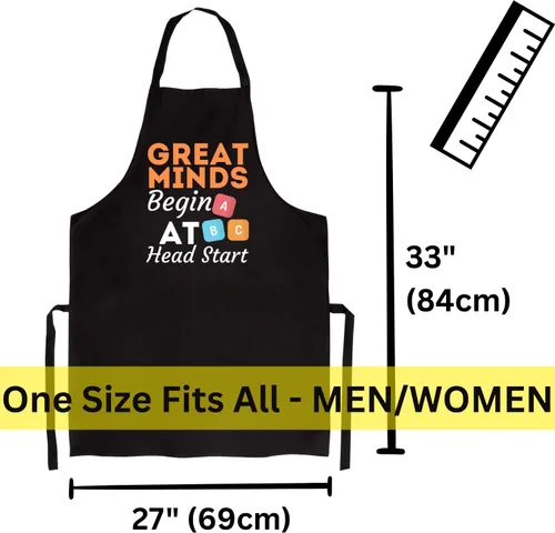 Miniatura 3 de Great Minds - Delantal para profesor, negro, talla única, para estudiantes de escuela, delantal de cocina unisex