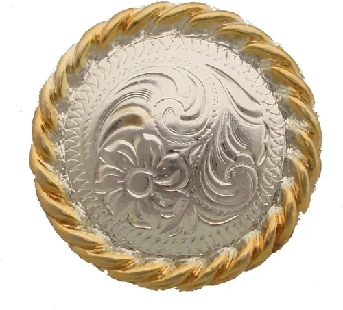 Miniatura 3 de F9819-2-SRTP 3/4" Concho de borde de cuerda redondo 10 piezas Plata antigua Plata envejecida