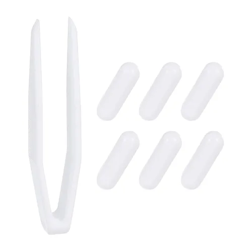 Miniatura 17 de PATIKIL Barra agitadora magnética, 0.394 x 0.236 pulgadas, 6 piezas de PTFE magnético, barra mezcladora magnética para vaso de precipitados de fondo