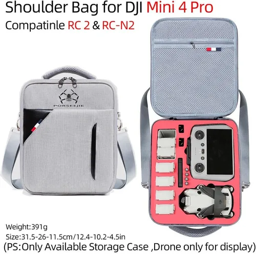 Miniatura 5 de Bolsa de hombro de almacenamiento portátil Estuche de transporte para DJI MINI 4 PRO Drone Accesorios (bolsa de hombro)