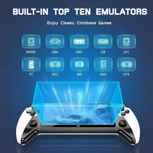 Miniatura 6 de X9 - Consola de juegos portátil retro, consola de juegos retro, pantalla HD IPS de 5.5 pulgadas, más de 20.000 juegos clásicos, salida de TV