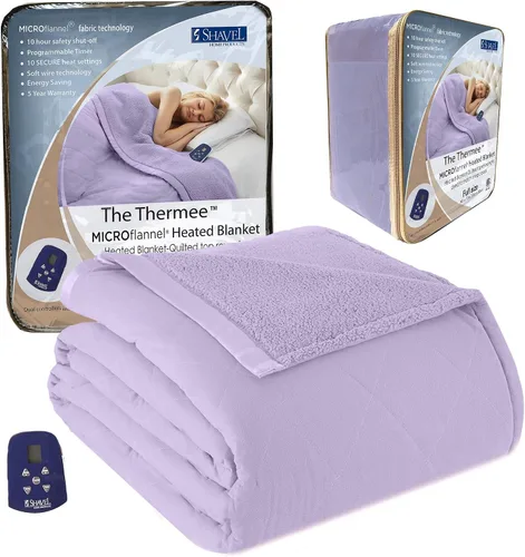 Miniatura 14 de Juego de sábanas Thermee Micro Flannel Shavel Home Products, azul, queen, Blush, Completo