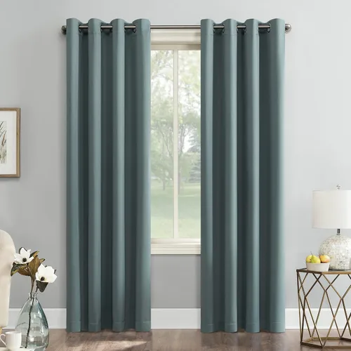 Miniatura 27 de Sun Zero Soho Paquete de 2 paneles de cortinas opacas con ojales de eficiencia energética, 54 x 84 pulgadas, color plateado Gris plateado