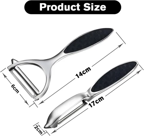 Miniatura 2 de Pelador de verduras, peladores de patatas para cocina, juego multifunción de acero inoxidable, pelador de frutas para herramientas de cocina