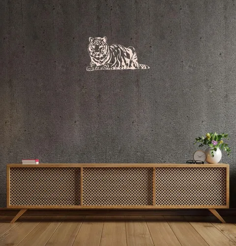 Miniatura 8 de Tiger Wall Decals Vinyl Decal Wild Cat Animal Home Art Decor Removable Stylish Sticker Mural Unique Design for Any Room tk7