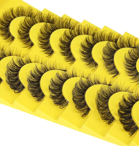 Miniatura 8 de Pestañas Postizas Rusas de Tira Pestañas Curvatura D Aspecto Natural Finas Pestañas de Visón Sintético Como Extensión de Pestañas Esponjosas