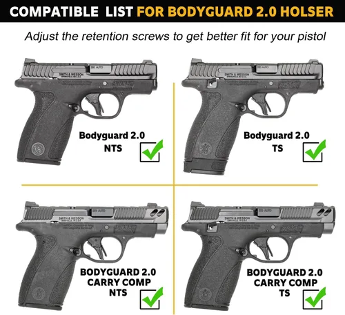Miniatura 3 de WARRIORLAND IWB Funda Kydex con corte de garra y óptica, ajuste seleccionado para S&W Bodyguard 2.0, Hellcat Pro, Glock 17/19 Gen 3-5 y 19X / 43X