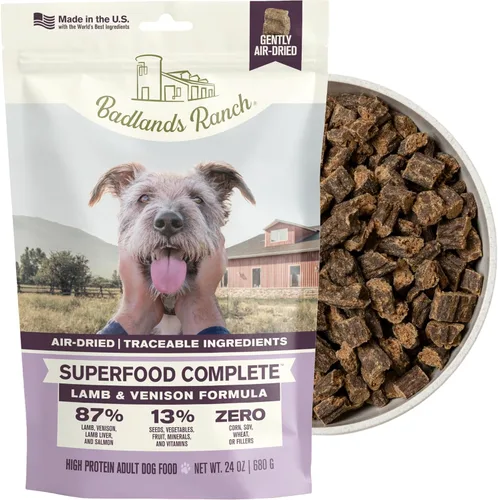 Miniatura 12 de BADLANDS RANCH by Katherine Heigl- Superalimento completo para perros adultos, secado al aire, alto en proteínas, sin relleno, nutrición