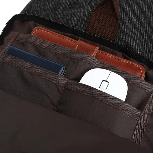Miniatura 9 de Bolsa de lona de gimnasio Kalesi con compartimento para zapatos, mochila impermeable de 4 vías para viajes, deporte, senderismo, portátil, Negro