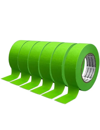 KREFINISH Cinta de Pintor para Automóvil - Cinta de Enmascarar Automotriz Verde Sin Residuos - Resistente al Calor para Cabina de Pintura, 0.94