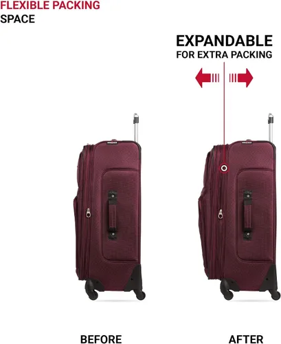 Miniatura 139 de SwissGear - Equipaje suave expandible Sion con ruedas, Negro