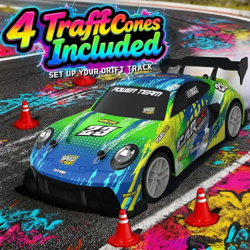 Miniatura 6 de Paquete de 2 autos RC para niños y niñas, 4-7-8-12, auto de control remoto, luces LED, autos de carreras 4WD, doble jugador de 2.4 GHz, diseños