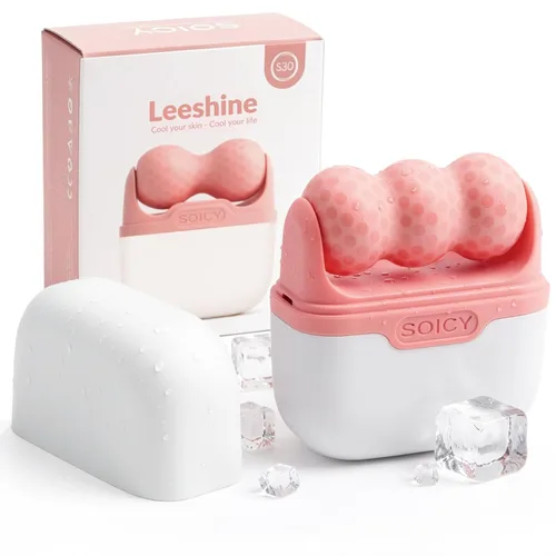Miniatura 7 de Leeshine Rodillo de hielo en bola para cara y ojos - Herramientas de cuidado de la piel facial con un rodillo grande y estuche de transporte. Regalo