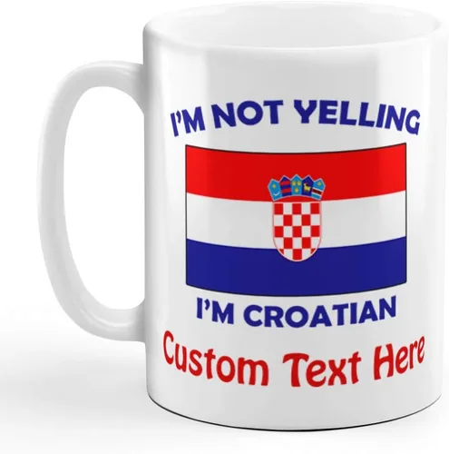 Miniatura 7 de Speedy Pros Taza de té de cerámica con texto en inglés "I M Not Yelling I Am Croatian Croatians Croatians - Taza de té de cerámica, regalo