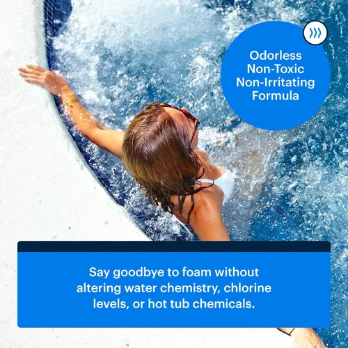 Miniatura 2 de Essential Values Antiespumante para bañera de hidromasaje, piscina y spa (32 onzas), elimina rápidamente la espuma sin el uso de productos químicos