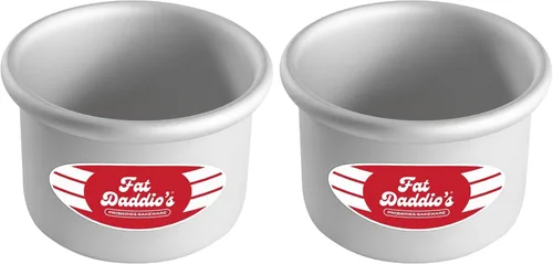 Miniatura 41 de Fat Daddio's PRD-1BOX Moldes Redondos para Pastel Mini Tier de Aluminio Anodizado para Una Caja de Mezcla, Juego de 3, Plateado