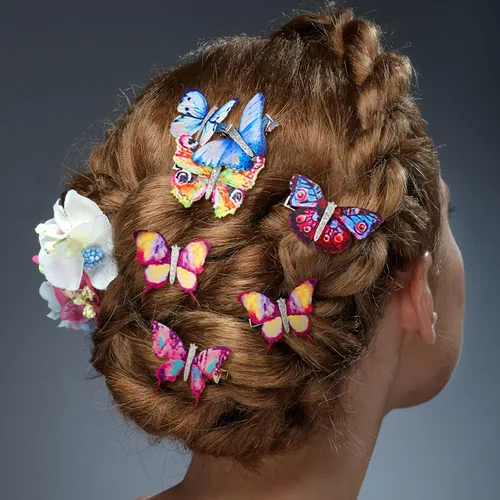 Miniatura 4 de Boao 18 Piezas Pinzas para el Cabello de Mariposa con Purpurina para Niñas Adolescentes Mujeres Accesorios para el Cabello (Estilo Lindo)