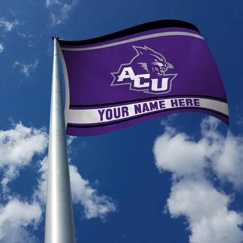 Miniatura 3 de Rico Industries NCAA Abilene Christian Wildcats - Bandera estándar personalizada de 3 x 5 pies, fabricada en los Estados Unidos, decoración