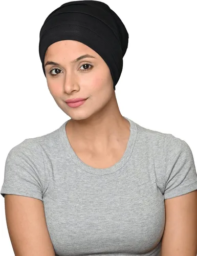 Miniatura 2 de SAKUCHI Gorro de bambú suave y sedoso de quimioterapia para mujer, para pérdida de cabello, turbante para quimioterapia