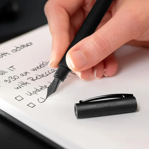 Miniatura 6 de Faber-Castell Ambition - Pluma estilográfica, color negro Azul-Blanco