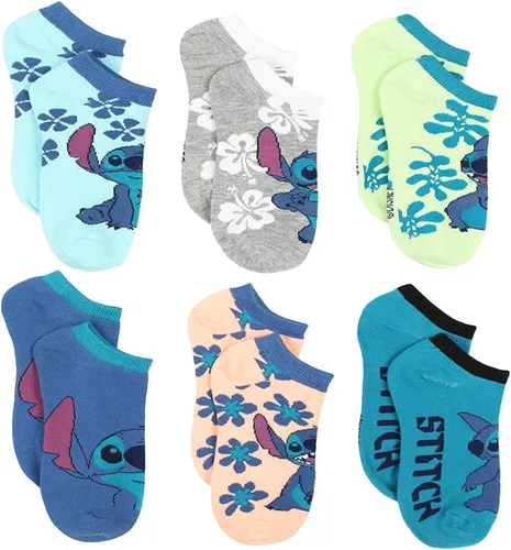 Miniatura 2 de Disney Lilo Stitch Kids Adults 6 pack Socks Set