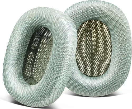 SOPROM - Almohadillas para auriculares Airpod Max, fundas de repuesto para almohadillas de oído con tela de malla duradera, espuma más suave - Verde