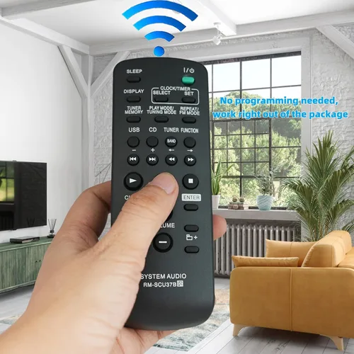 Miniatura 2 de Mando a Distancia de Repuesto RMSCU37B Compatible para Sony LBT-SH2000 RM-SCU37 CMT-FX205 CMT-FX200 MHC-EX700 MHC-EX600 Mini HI-FI Component System