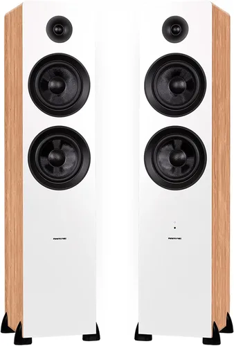 Miniatura 3 de Fluance RT85 Reference High Fidelity Vinyl Turntable (White), PA10 Phono Preamp and Ai81 Powered Floorstanding Speakers (Bamboo), Ortofon 2M Blue