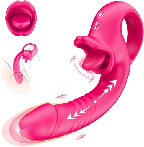 Vibrador Consolador de Empuje Juguetes Sexuales para Mujeres, Consoladores Juguetes para Adultos Vibrador de Punto G y Estimulación Clitoral con 10