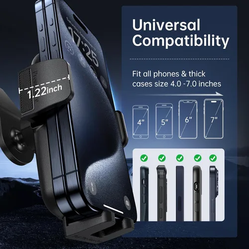 Miniatura 8 de SYNCWIRE Soporte de teléfono para coche para tablero universal [súper estable] Soporte de teléfono para coche con brazo plegable de aleación