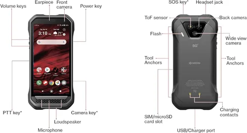 Miniatura 6 de Kyocera DuraForce Ultra 5G UW E7110 Smartphone 5G ultra resistente para uso en la red de banda ancha de Verizon